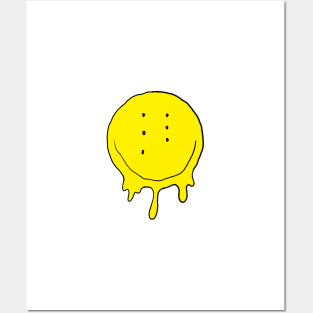 Drippy Six-Eyed Smiley Face, Medium Posters and Art